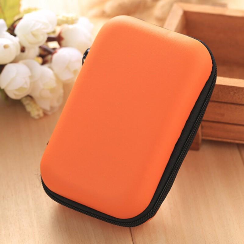 

Cable Earphone Data Charger Storage Bag Organizer Box Travel Accessory помаранчевий