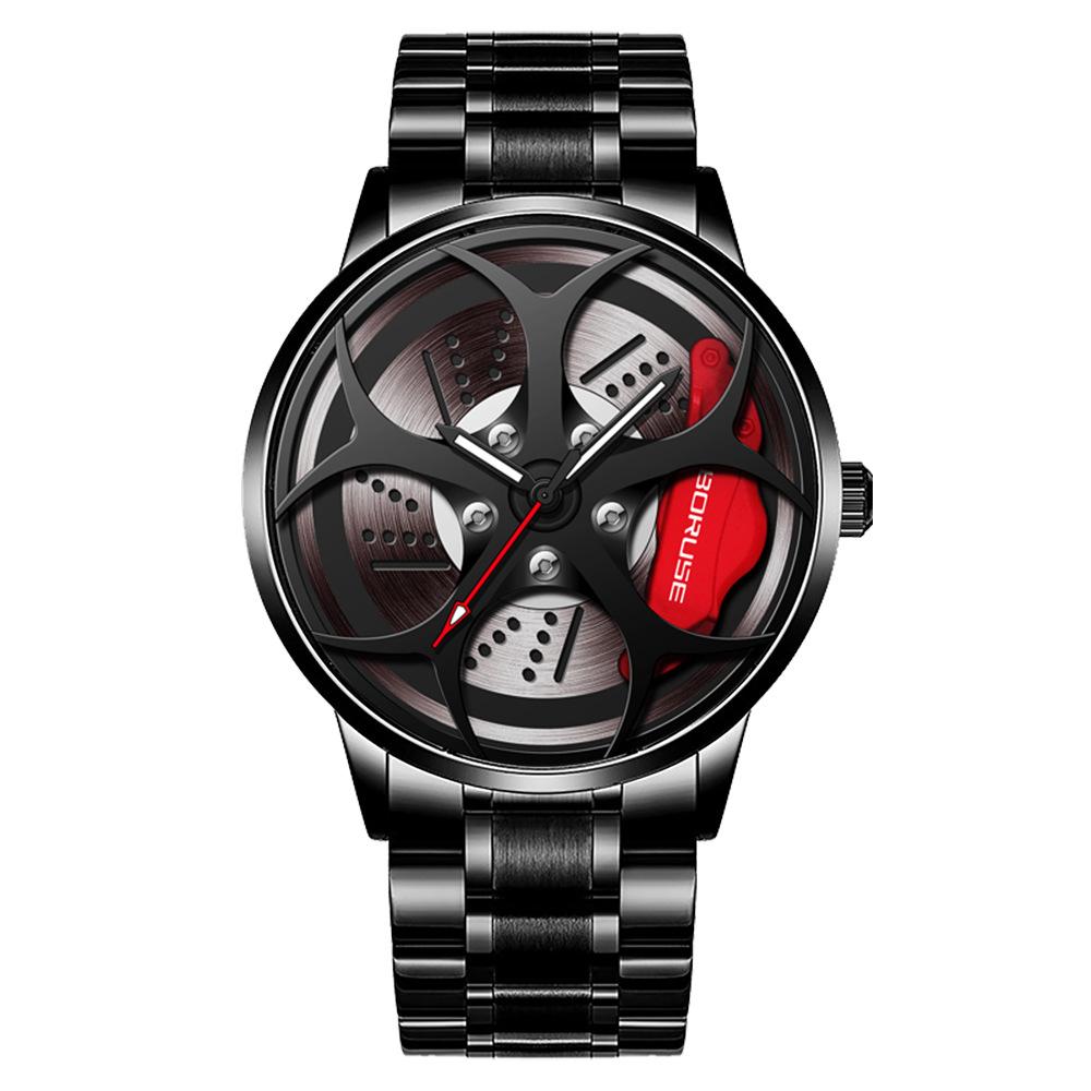 Boruse Trend Wheel Watch Waterproof Luminous Quartz Watch Men