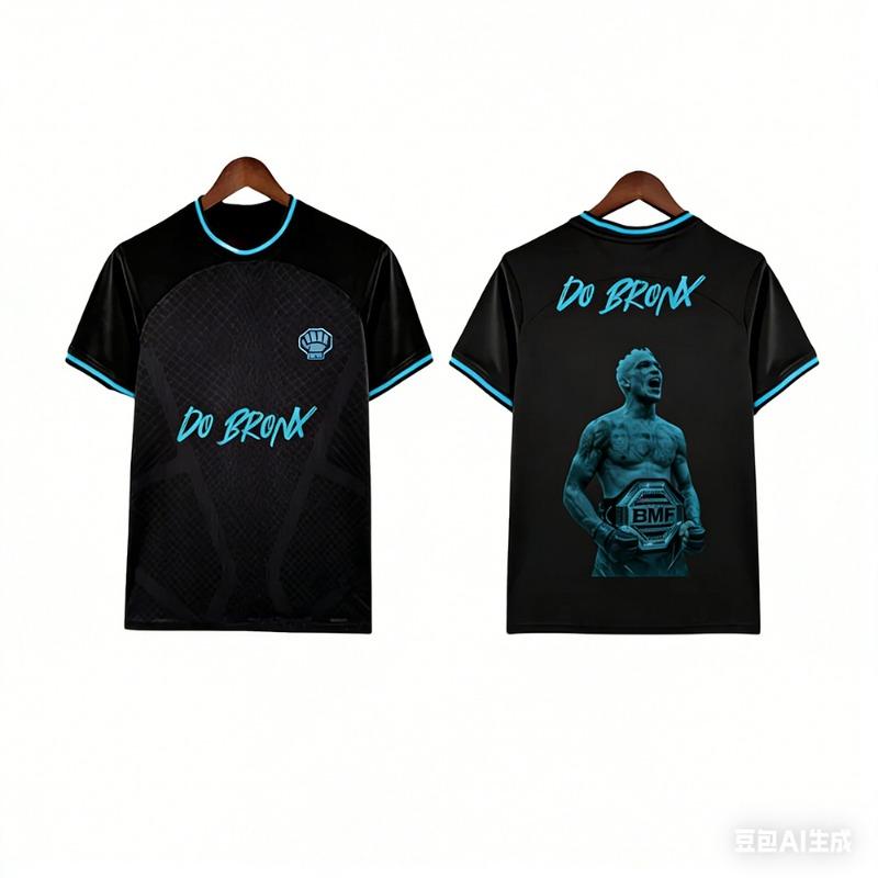 Hengyuan48 Zomer Nieuw MMA Charles Oliveira Speciale Editie BMF Kampioen Voetbalshirt Heren Oversized Ademend Sneldrogend Sport T-shirt 2XL