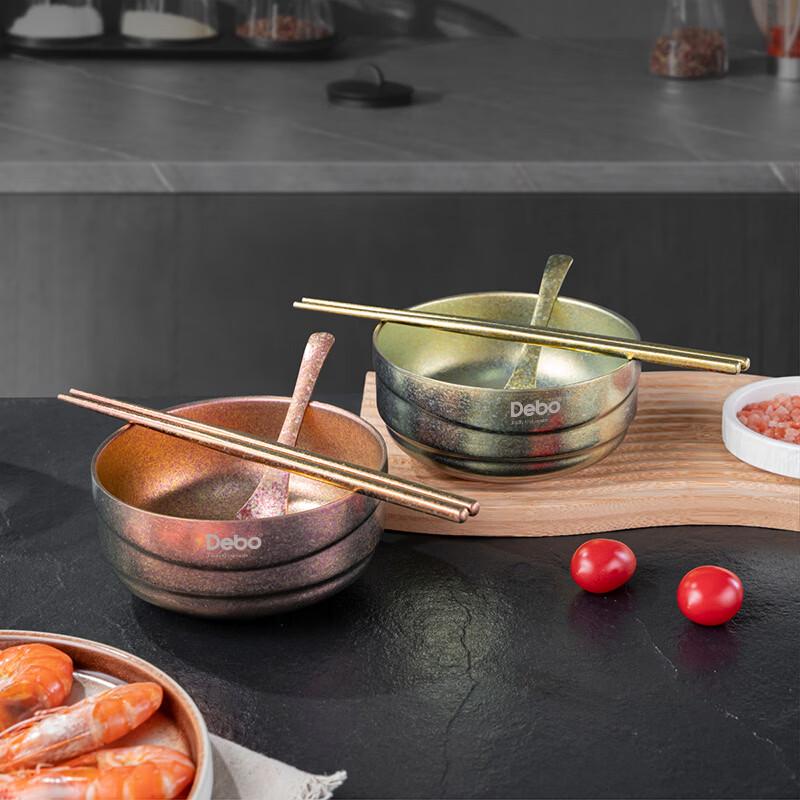 

Debo Titanium Bowl, Chopsticks & Spoon Set