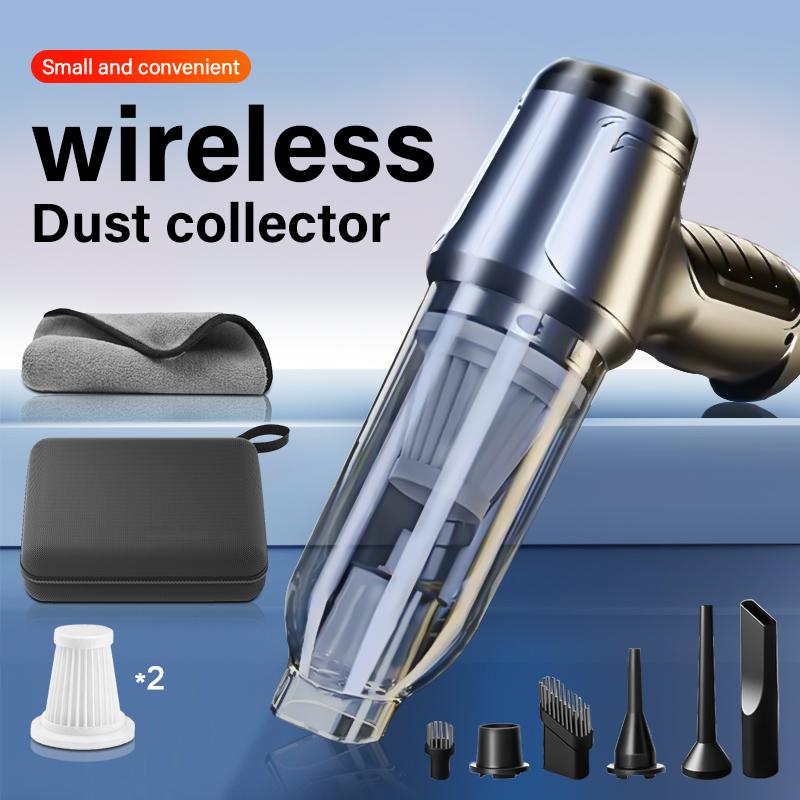 Brushless vacuum cleaner, portable USB rechargeable wireless car and household dual-purpose vacuum cleaner with storage bag серый