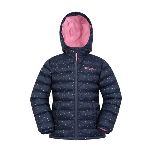Mountain Warehouse Jaqueta acolchoada infantil/infantil Seasons Stars 3-4 Years branco/azul