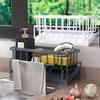 Raft cu burete multifuncțional Scurător de bucătărie Raft pentru chiuvetă Detergent pentru spălat vase Organizator pentru cârpe de vase Rafturi de depozitare pentru bucătărie