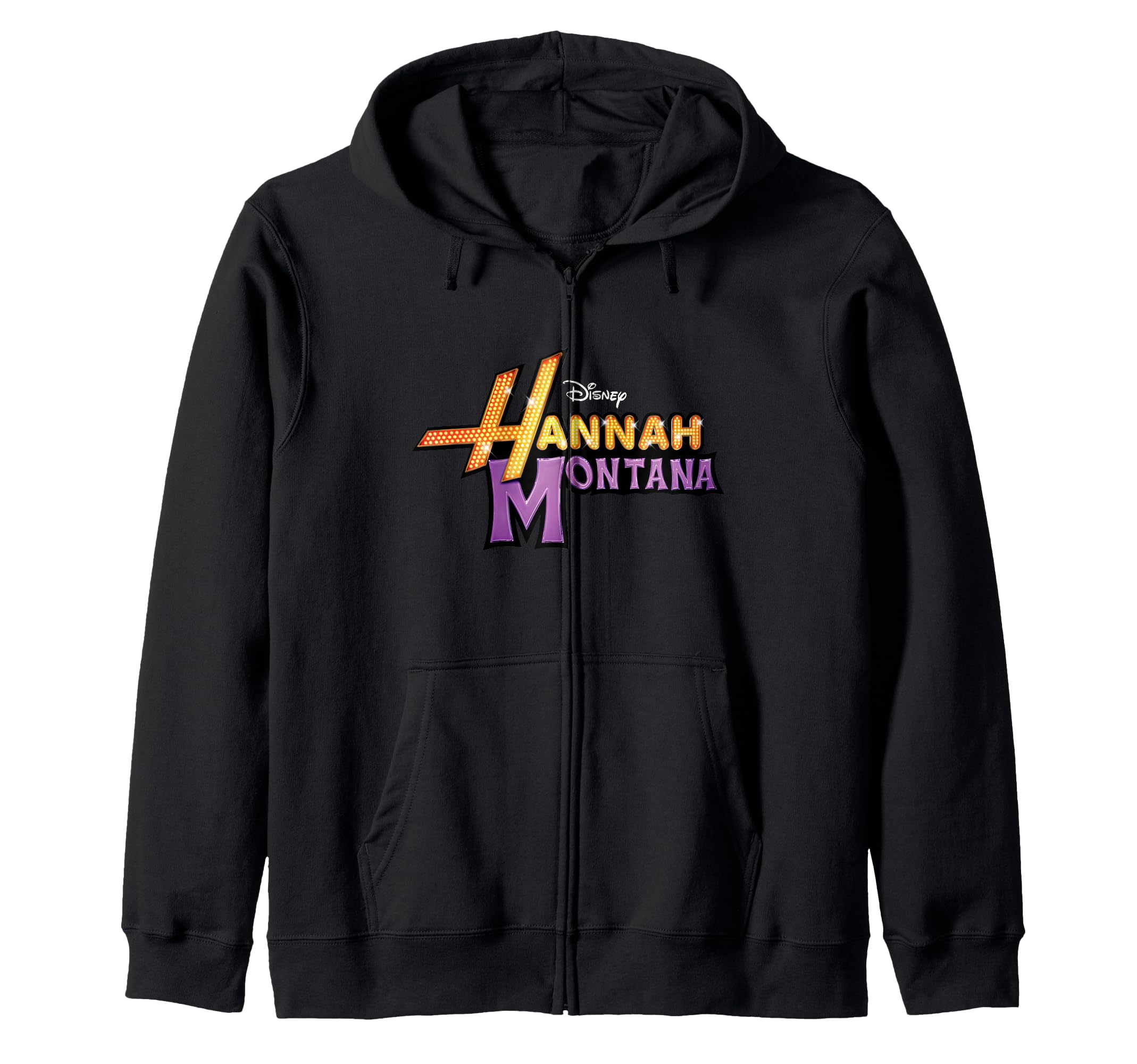 Худи на молнии Disney Hannah Montana Классическое Знаковое с Большим Текстовым Логотипом на Груди