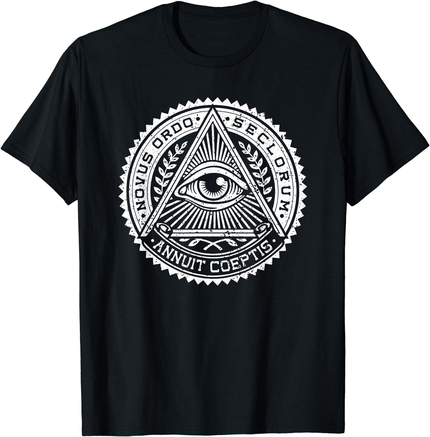 NEW LIMITED Illuminati Secret Novus Ordo Seclorum New Order Of The Ages T-Shirt XL