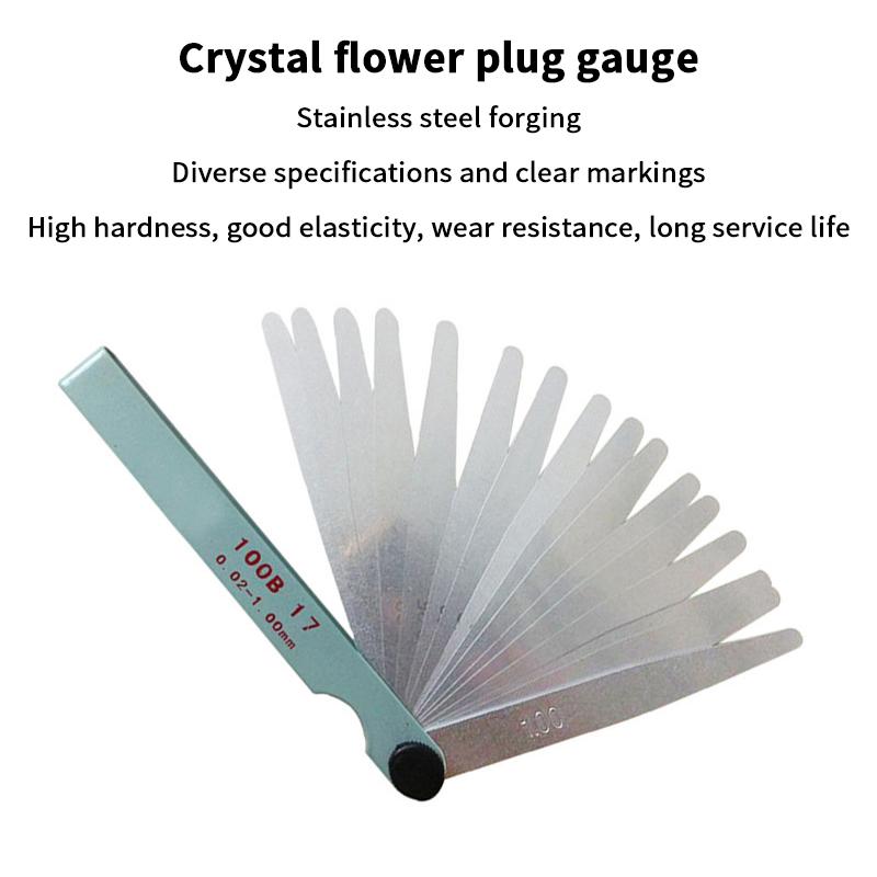 For Engine Valve Adjustment 0.02-1.00Mm 14/17 Blades Feeler Gauge Metric Gap Filler Gage Measurment Tool