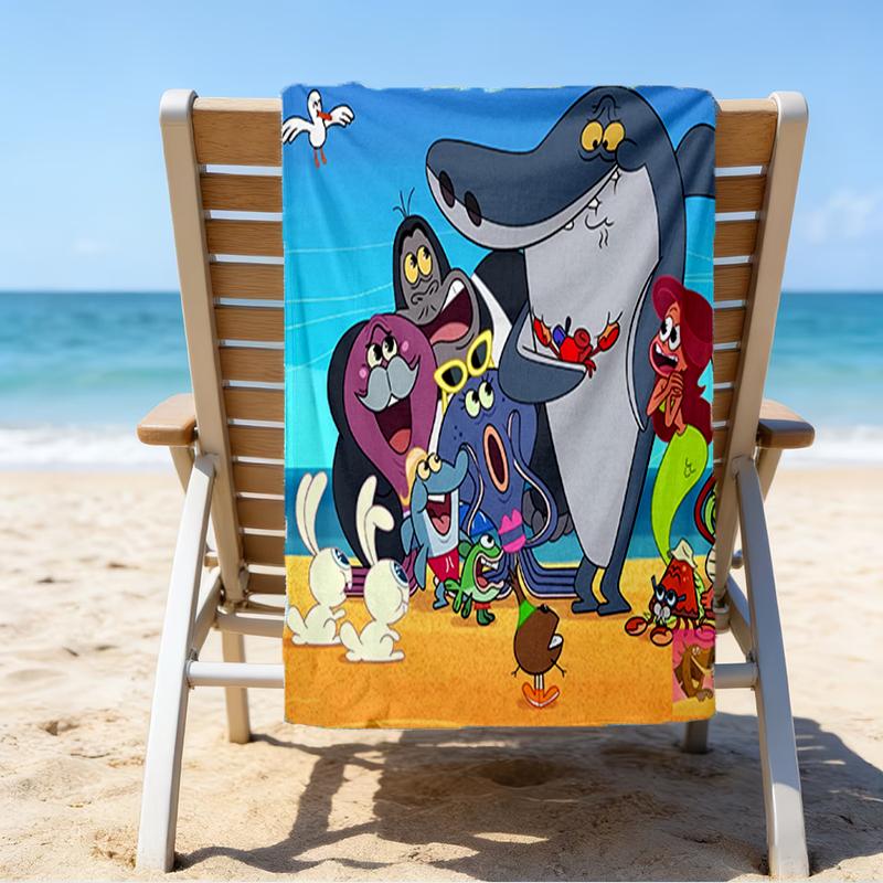 Ultra-Soft Beach Towel with Zig & Sharko Theme,Ideal for Pool - Camping, Diving - Perfect Travel Essential, Vibrant Beach Towel.