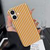 Orange-White Stripe Soft Silicone Case For Iphone 11 12 13 14 15 Plus 16 17 Pro Max Shockproof Anti-Fall Protective Cover