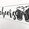 Superb semn metalic Cheers, 1 buc., cu pahare de bere! Semnul barului Cheers and Beers. Tablou metalic Cheers. Semnul iubitorului de bere. Peștera omului.