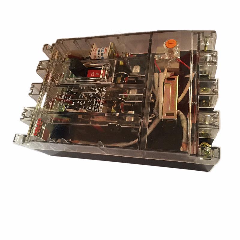 Delixi Transparent Plastic Shell Earth Leakage Circuit Breaker DZ20L-160A/250A/4300 with Earth Leakage Protection.