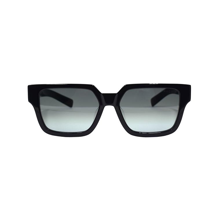 Prada F Black Rectangular Sunglasses Men Sunglasses SPR03Z-F-1AB-06T