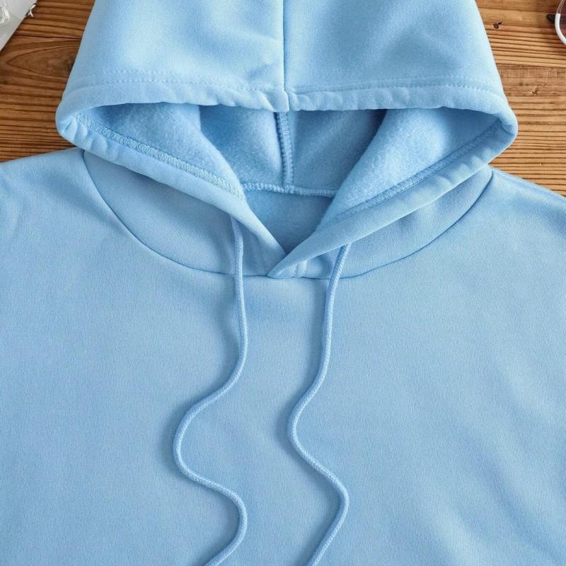 Womens Oversized Streetwear Hoodie With Floral Numeric Letter Print Long Sleeve Pullover