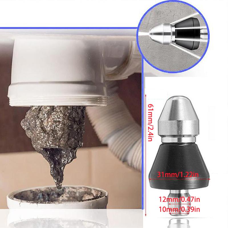 1-teiliges Schnelleinsetzen, Hochdruck-Reinigungsmaschinendüsen, Ausbaggern kommunaler Abwasserleitungen, Reinigungsmaschinendüsen