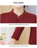 Mid-aged & Elderly Women's Velvet Qipao Top - Warm Winter Layer with Stylish Frog Buttons, Age-Defying Stand Collar