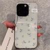 The New IMD White Bottom Case Is Suitable for Apple 16ProMax Mobile Phone Case iPhone17/14Pro Floral 15 Hard 13x.
