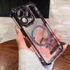 Transparent Plating Shockproof Glitter Magnetic Phone Case For 17 15 16 14 11 12 13 Pro Max Plus 17 Air For Magsafe Cover