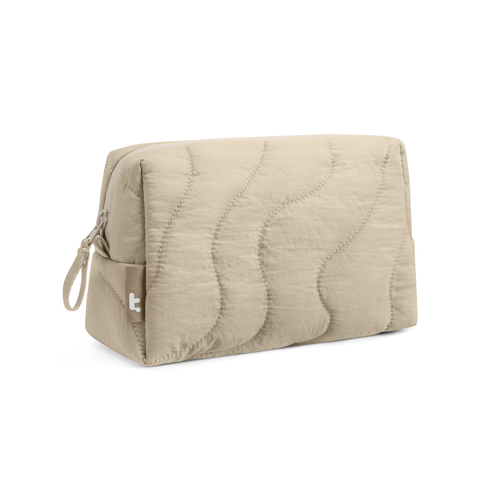 

tomtoc Fluffy Gadget Small Item Travel Lightweight Quilted Soft and Makeup Cosmetic Gadget Travel Convenient Sand Dune Pouch, Storage, Pouch, Bag,