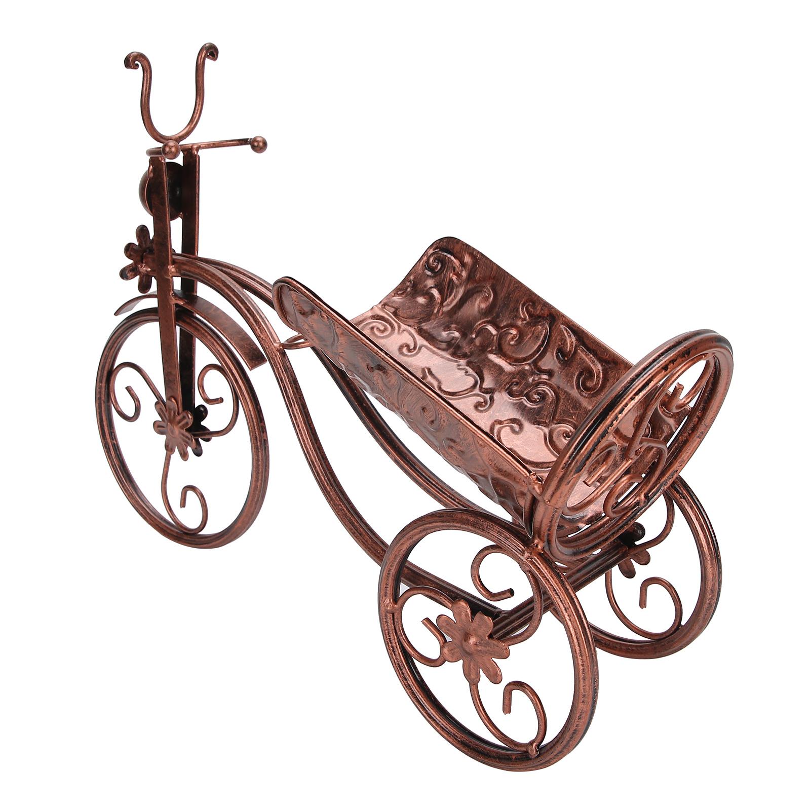Iron Wine Holder Tricycle Shape Wine Bottle Rack Stand for Bar Counter Home Decor