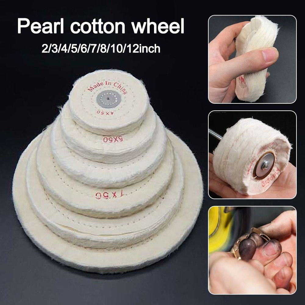 White Cloth Buffing Wheel 2-12in Buffing Wheel Durable Mirror Polish Pad  Jewelry Tools