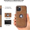 Unique Design Luxury Leather Business Phone Case for iPhone 11 Pro Max Anti-Slip Scratch Resistant Ultra Slim Protective Case (2019,6.5”) (Brown)