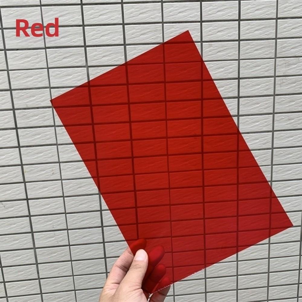 Multicolored Transparent PVC Sheet DIY Light Filter Gel Translucent Hard Sheet for DIY Projects