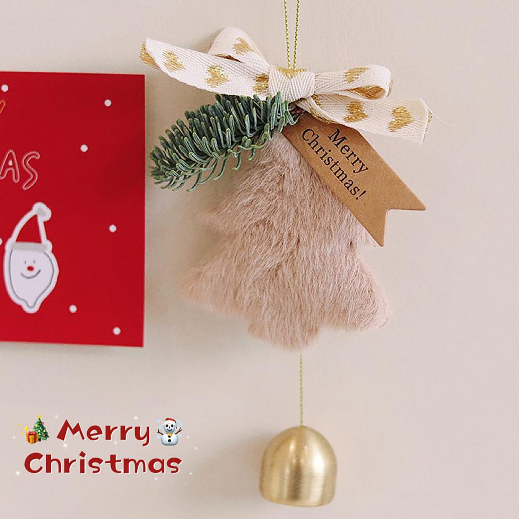 Festive Plush Doll Decorations Chirstmas Tree Pendant Imitation Pine Shaped Hanging Ornament for Kids and Holiday Decor