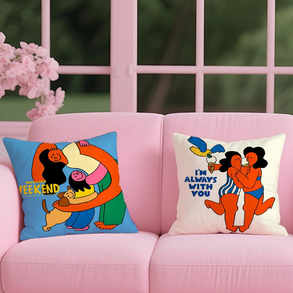 Such a Warm Hug Creativity Cushion Cover Reversible Plush Pillow Cover – For Car, Sofa, Bedroom, Perfect As a Gift.