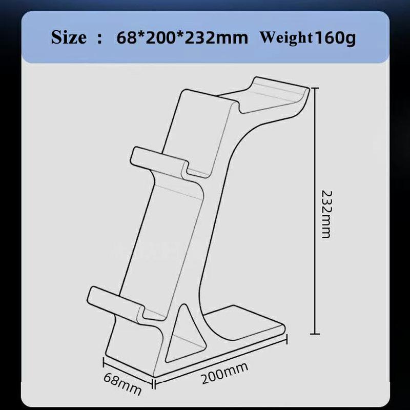 3D Printed Multi Functional Headphone Stand 2in1 Gamer Handle Hanger Gaming  Headset Bracket Desktop Display Shelf Space Saving