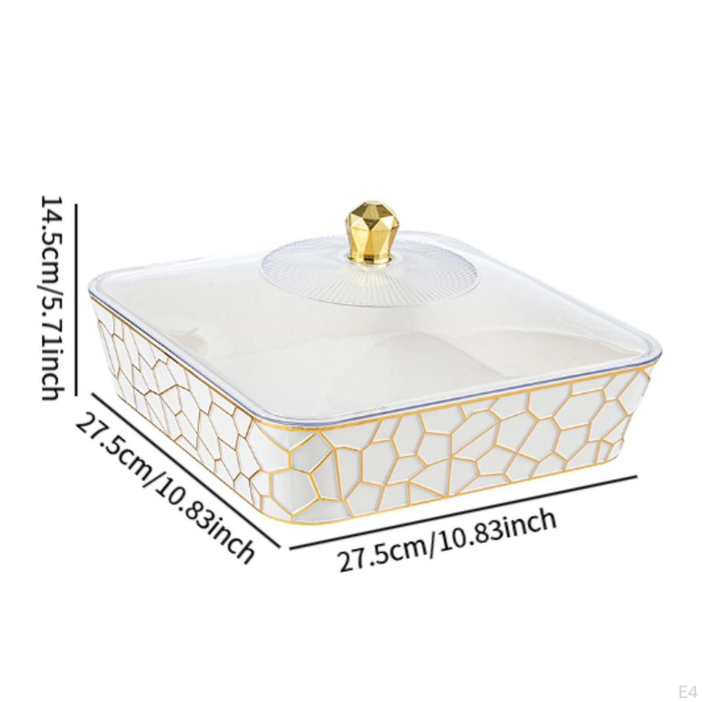 Food Serving Tray with Cover, Container for Home Use, Organizer Events