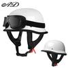 German-Style Motorcycle & Electric Scooter Safety Helmet for Men & Women - Skull Cap Design