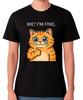 Me? I’m Fine Crying Cat Unisex T-Shirt Funny Sad Meme Cat Tee