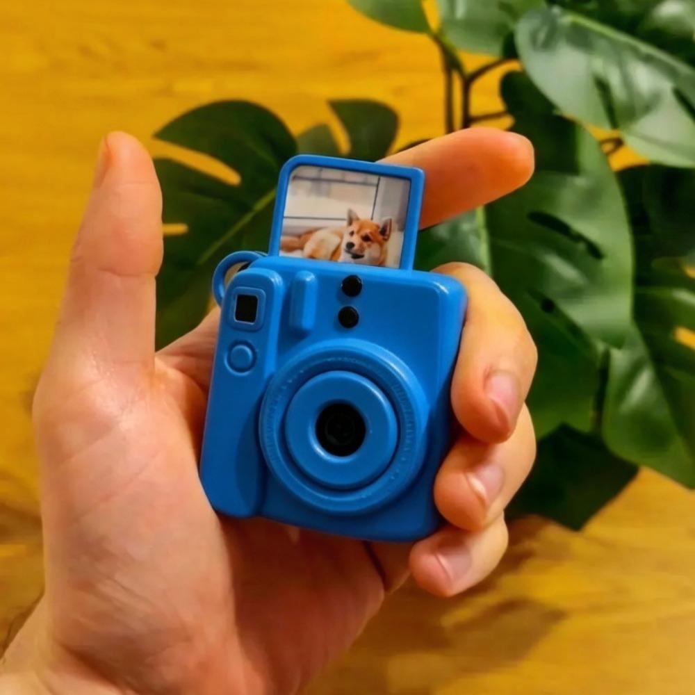 Mini Camera Photo Holder Keychain 1 Inch Picture Display Decorative Camera Keyring Collection Keepsake Gift
