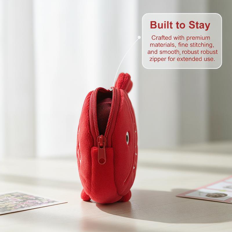 Cute Koi Fish Plush Coin Purse Pendant Cartoon Fish Shaped Zipper Wallet For Storing Coins And Earbuds Storage Bag Gifts