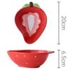 ZISIZ Cartoon Ceramic Strawberry Bowl Set