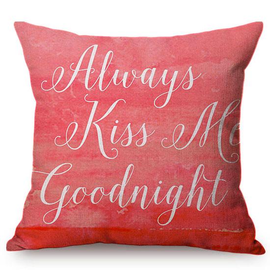 Love Pattern Decorative Pillow Case Valentine'S Day Romantic Heart Sexy Lips Kiss Gift Cotton Linen Sofa Cushion Cover Cojines