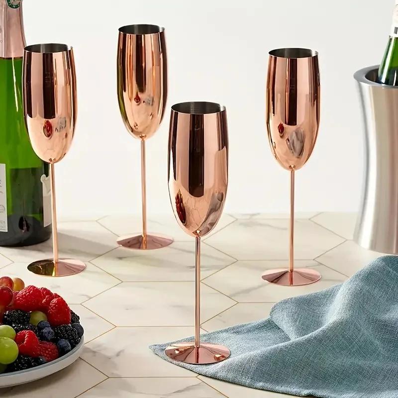 250ml Stainless Steel Wine Glasses Unbreakable Metal Cocktail Glasses ,for Drinking Cocktails and Wine At Bar and Home Cup
