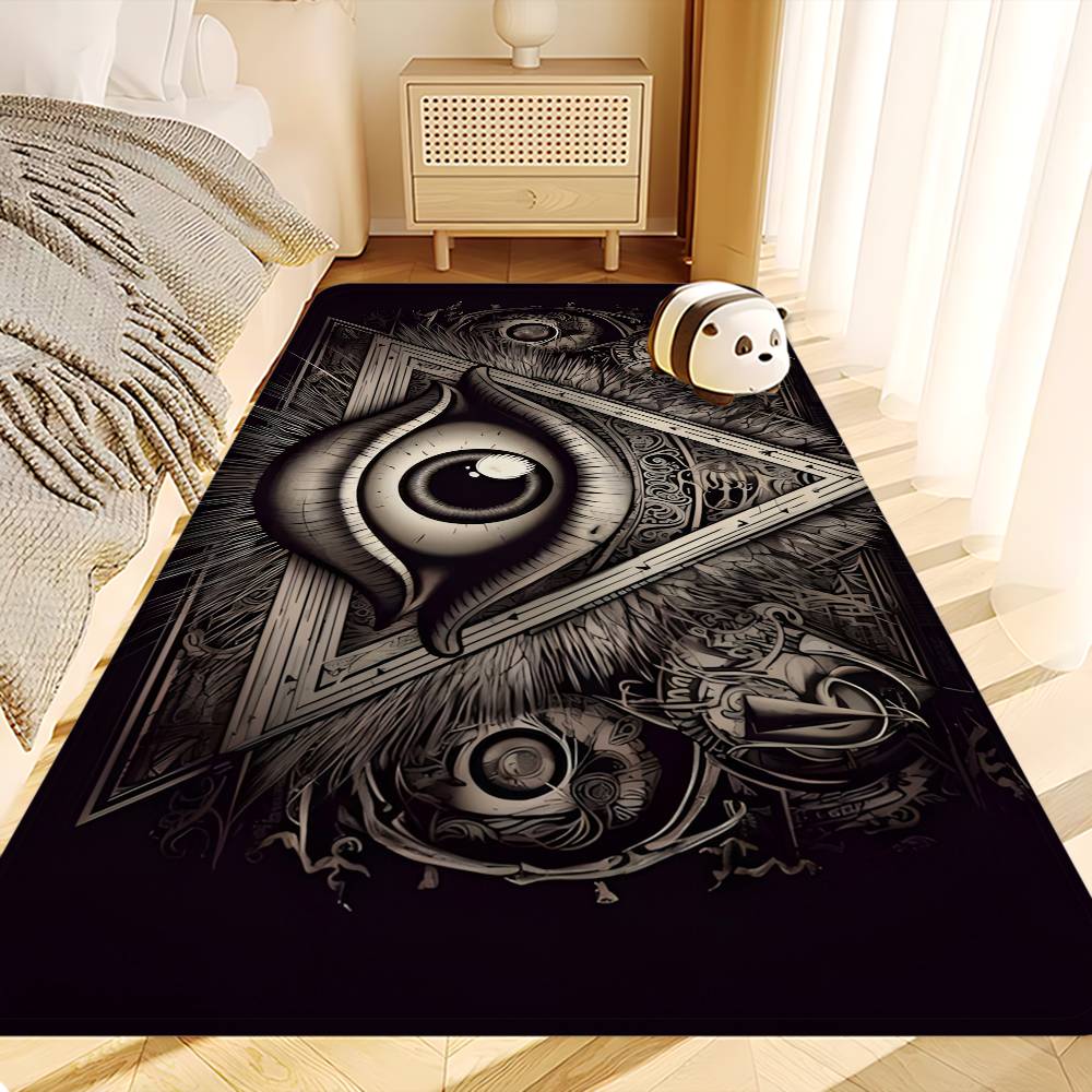 Freemason Illuminati Anime Floor Mat Non-Slip Laundry Room Mat Laundry Decor Balcony Child Living Room Bedside Mats