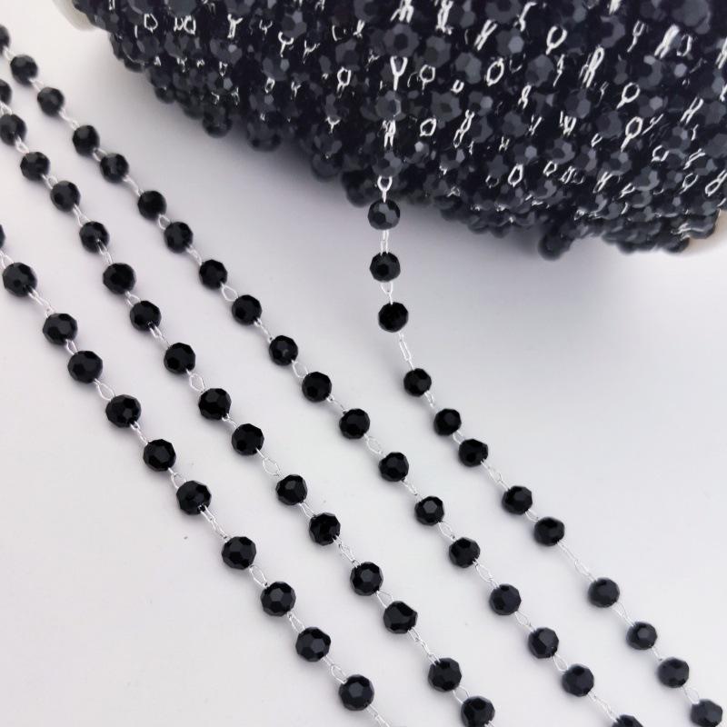 

4 мм хрустальная медная цепочка, сохраняющая цвет, для ожерелий, браслетов, шпилек и ювелирных аксессуаров своими руками 4mm