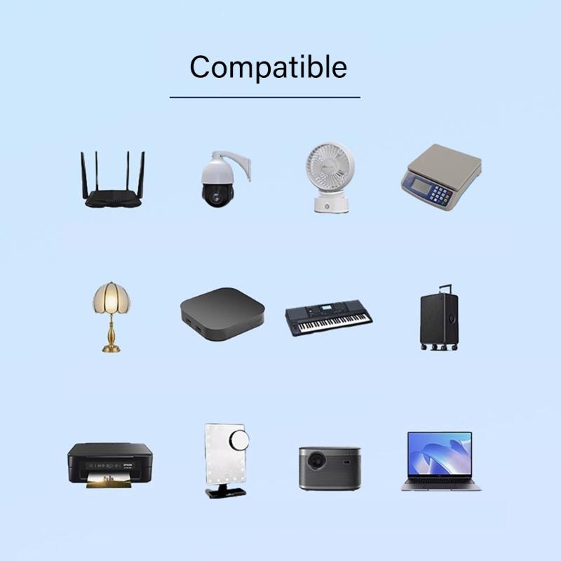 USB C Power Cord with 8 Adapters 100W Highest Efficiency Variable Power Supply DC5.5 Type C Charging Cable 120cm