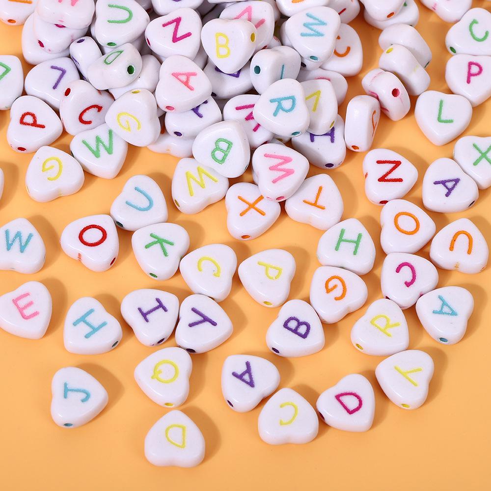 Acrylic Letter Beads for Kids' Jewelry Making – Educational DIY Beading Accessories