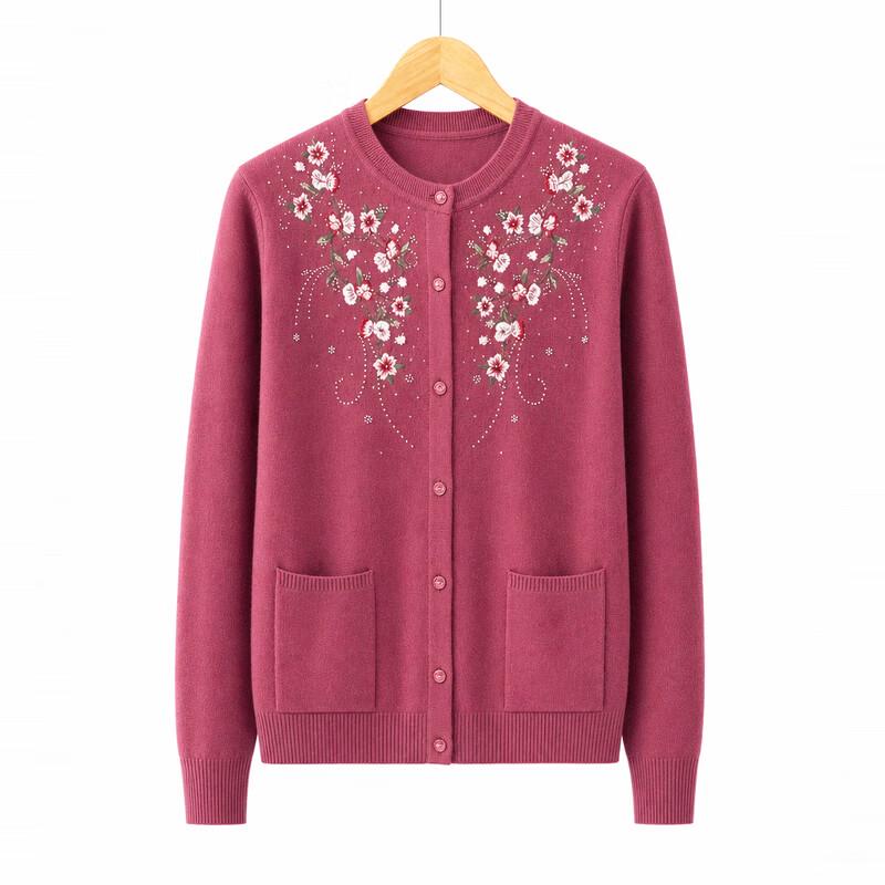 Hodo Women's Floral Knitted Cardigan