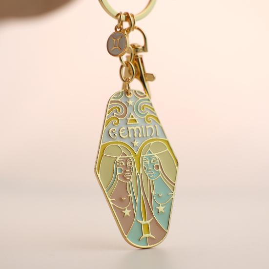 Zodiac Constellation Keychain Bag Bohemian Style Hotel Retro Motel Car