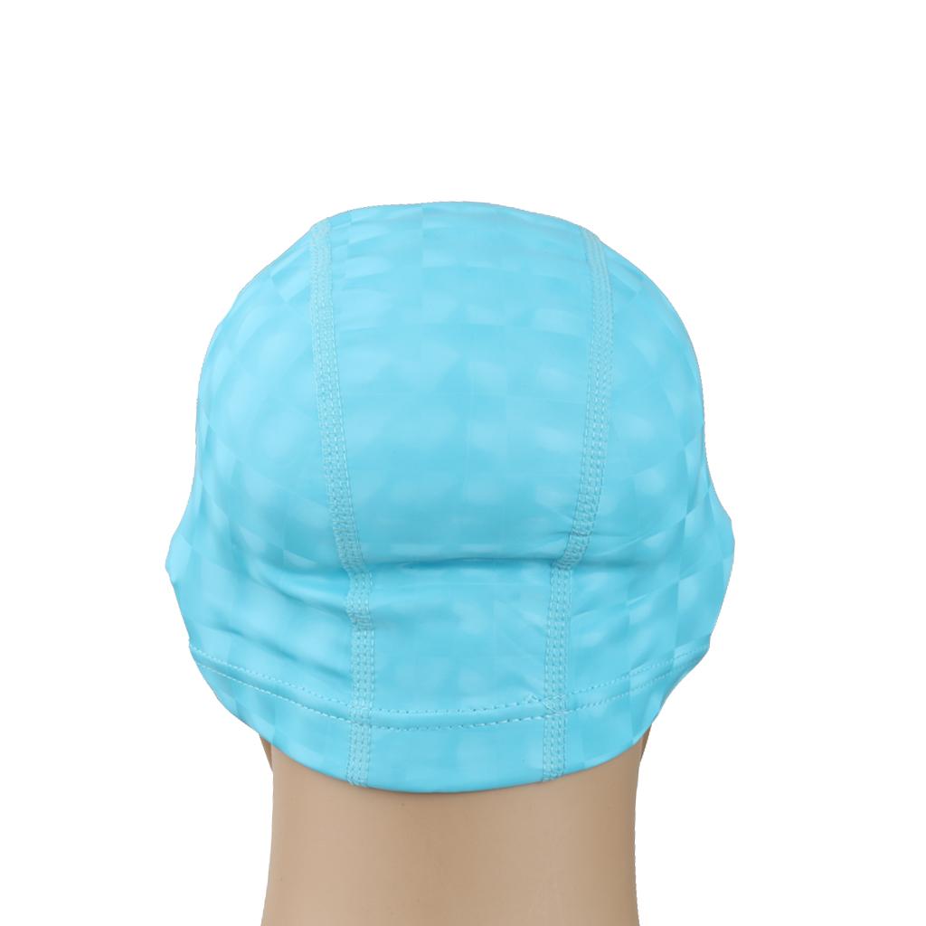Unisex Waterproof Breathable PU Swimming Cap Hair Short -