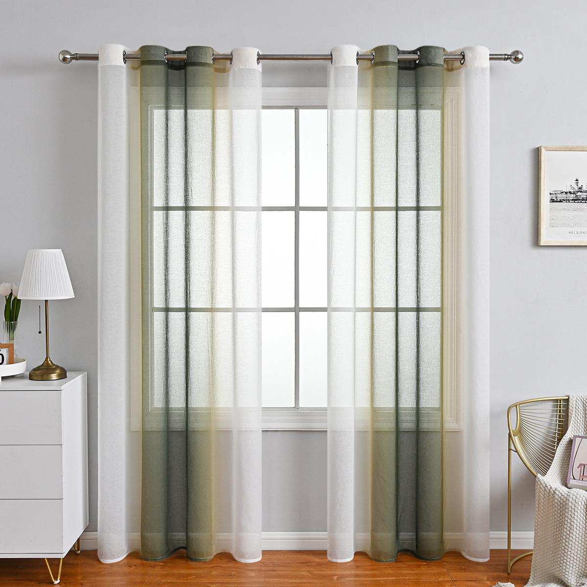 

1 комплект розовых градиентных полузатемняющих оконных штор для гостиной, столовой, спальни, оконных штор, домашнего декора окон 132X160CM&Grommet Top