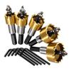 5PCS 16-30mm Diameter HSS Hole Saw Titanium Coated Metal Hole Cutter Durable Hole Saw Kit  For Wood