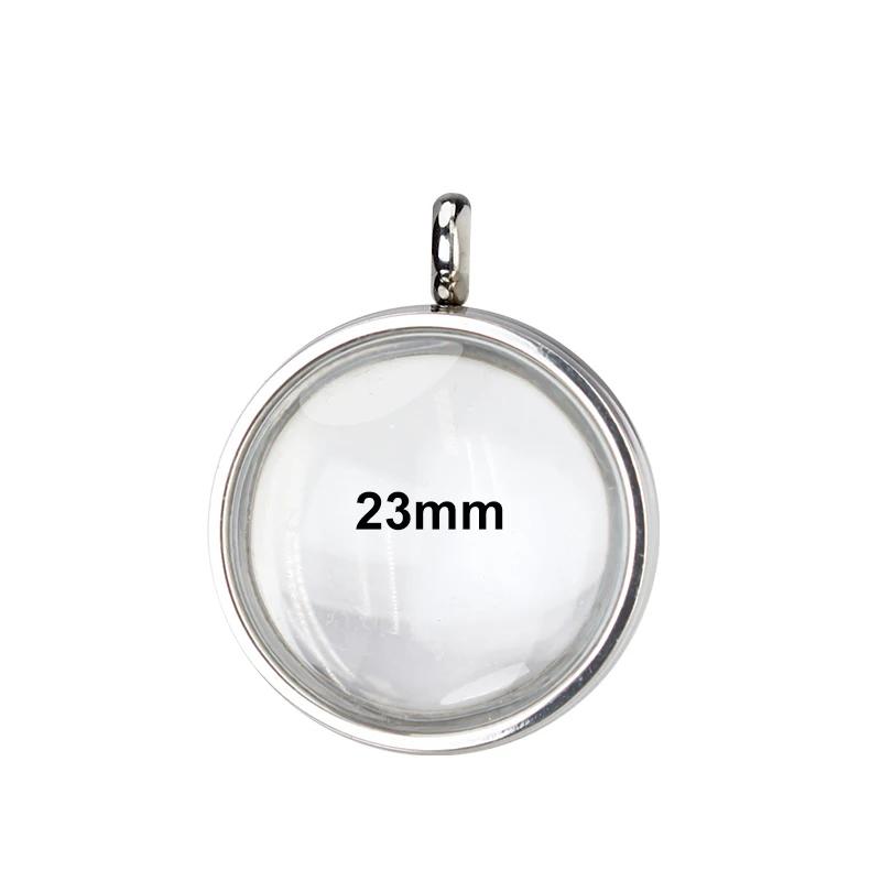 15pcs Curved Glass Living Locket Pendant Floating Locket Necklace For Women Stainless Steel Jewelry Making Reliquary Medallion