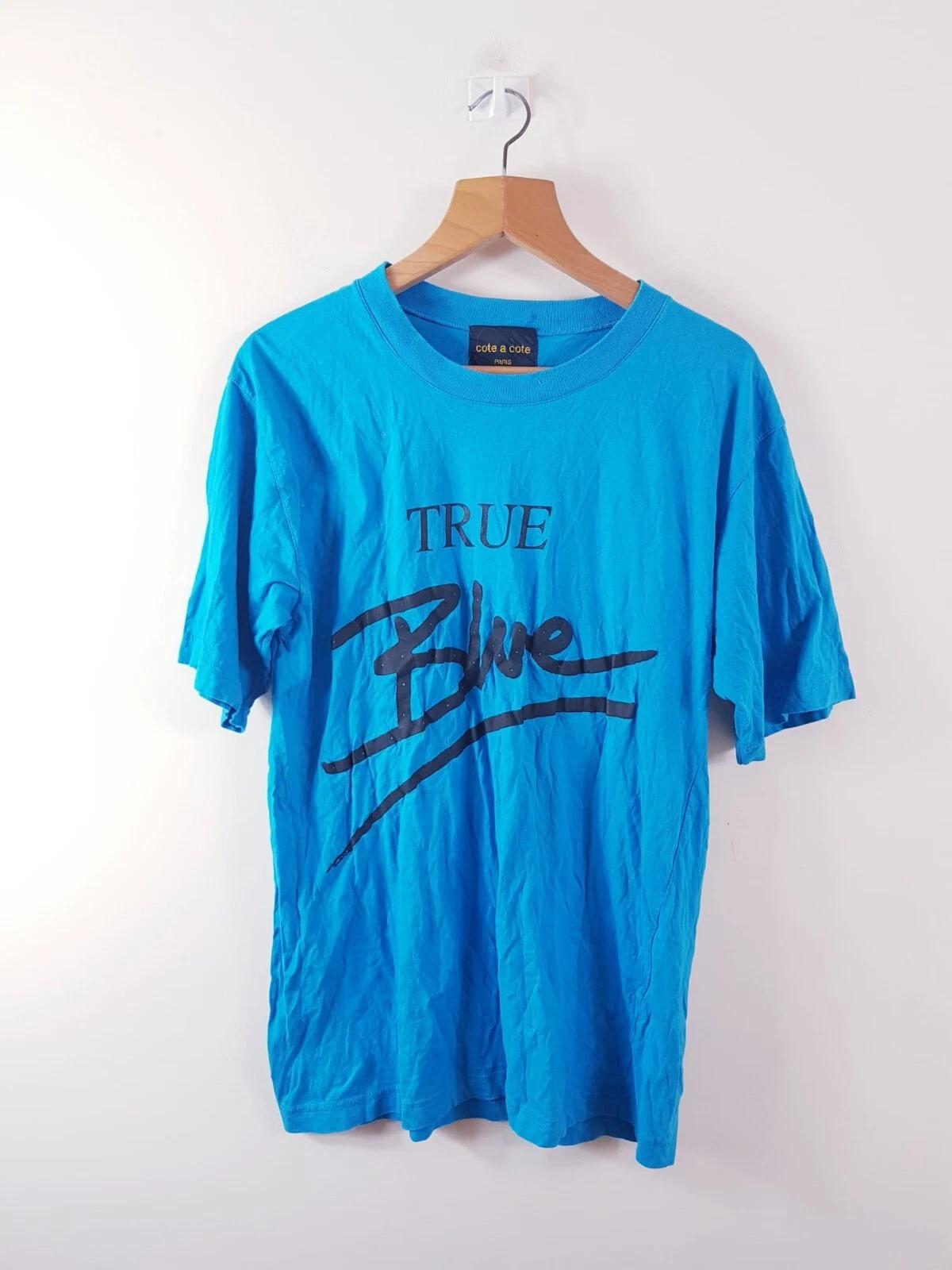 Cote A Cote Paris Shirt Mens MEDIUM Blue classic summer T shirt Casual Size M 3XL