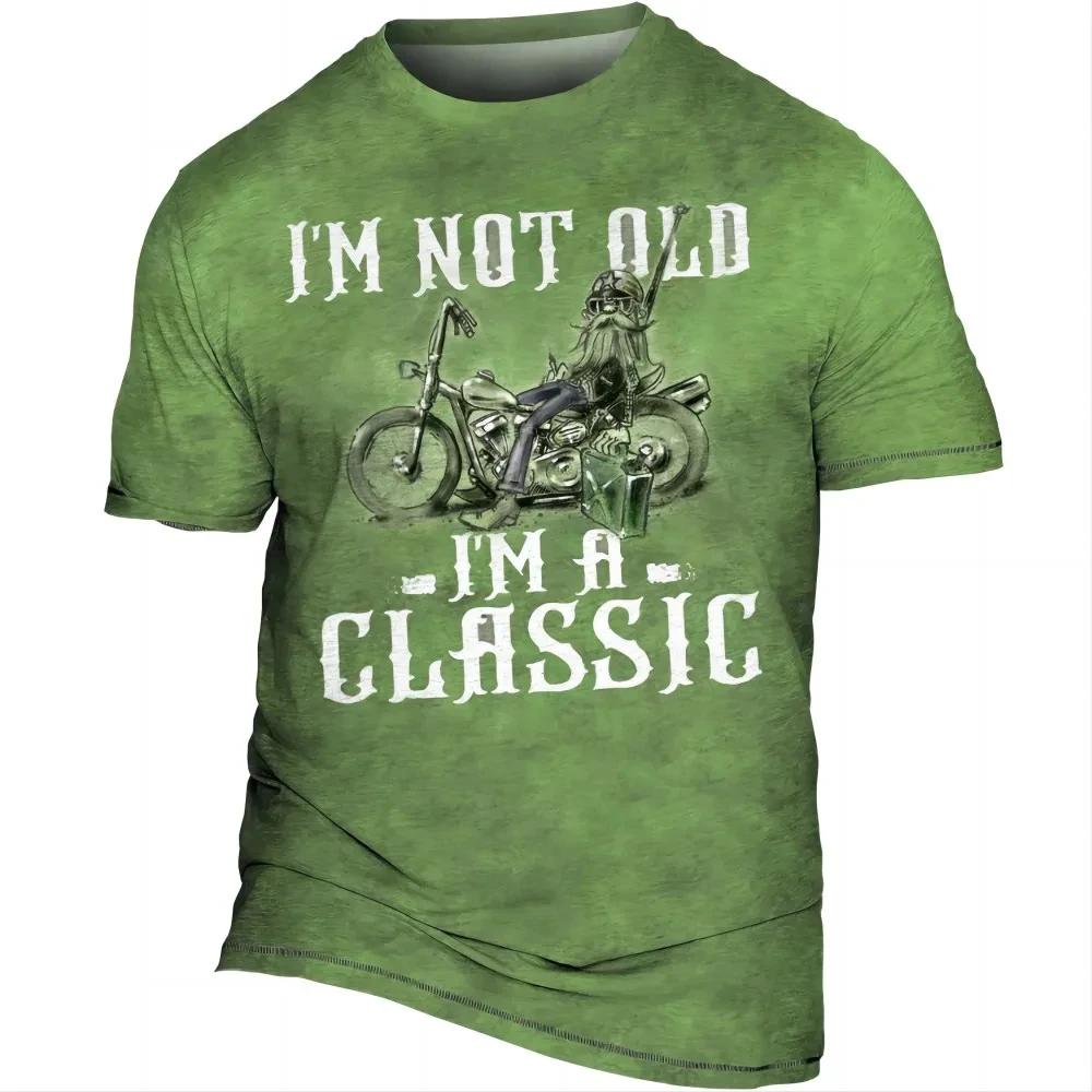 Retro Design Motorcycle Poster 3D Printed Men's T-shirt Summer New Oversized Quick Drying Sports T-Shirts