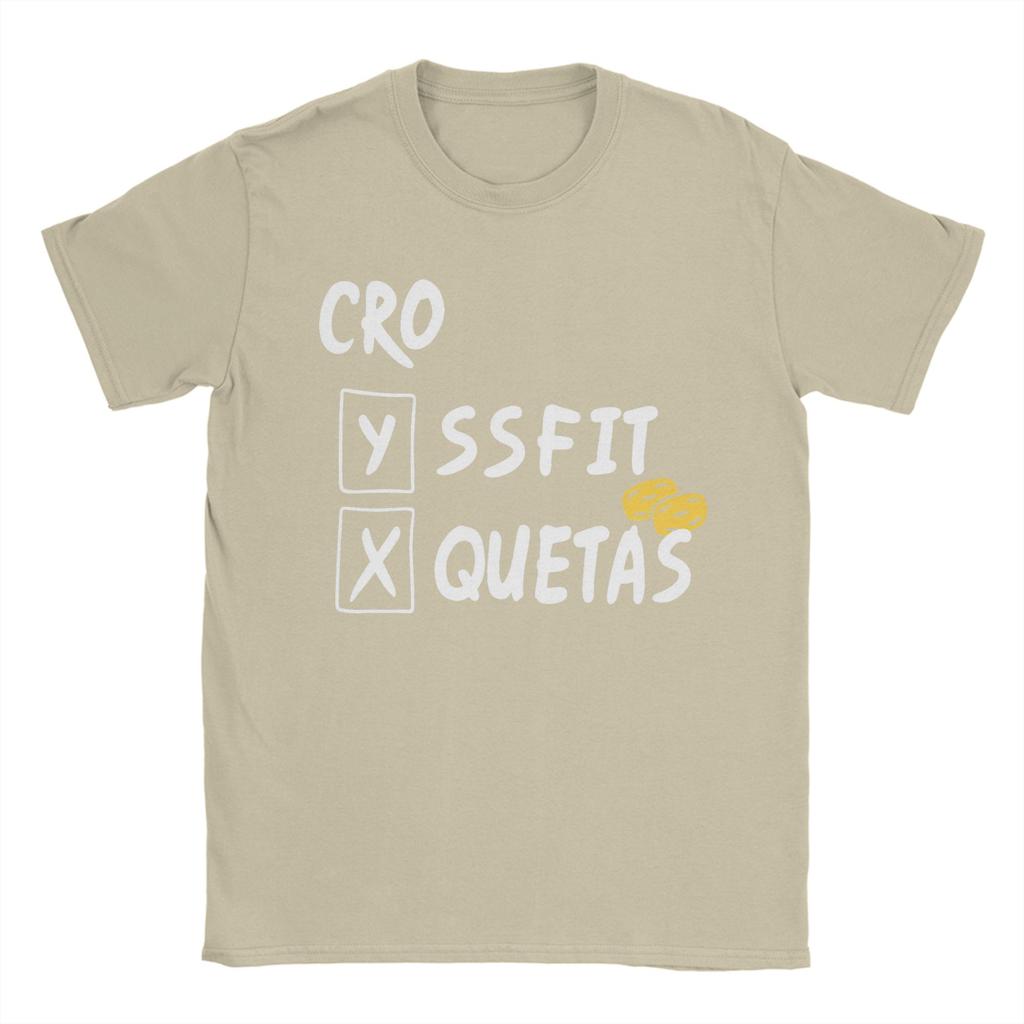 CRO SSFIT QUETAS T Shirts Men's  Cotton Hipster T-Shirt Round Collar  Tees Short Sleeve Tops Birthday Gift