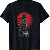 Japanese Samurai Cat Aesthetic Ninja Ink Art T-Shirt